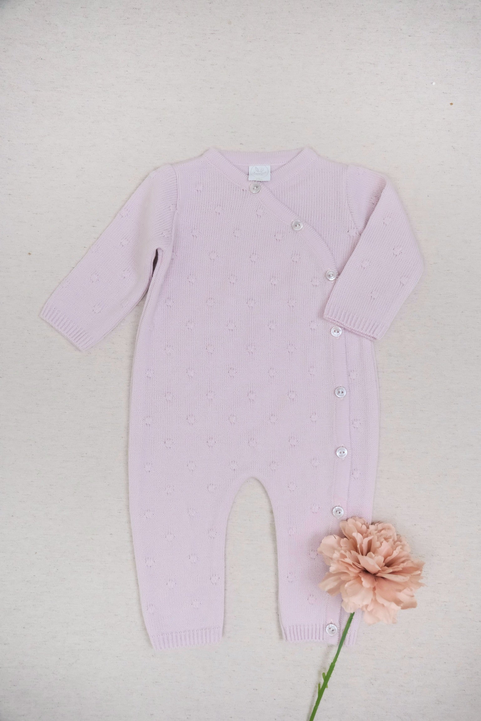 Mameluco Tejido Nudos Lila