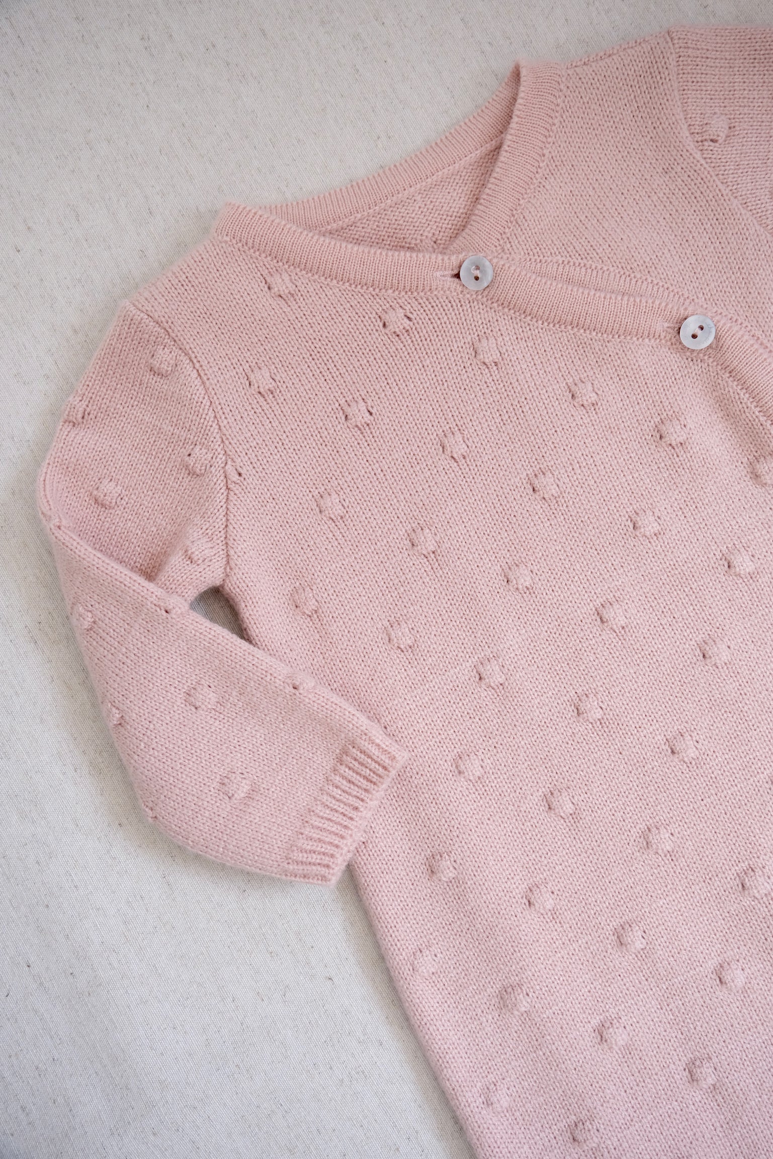 Mameluco Tejido Nudos Rosa