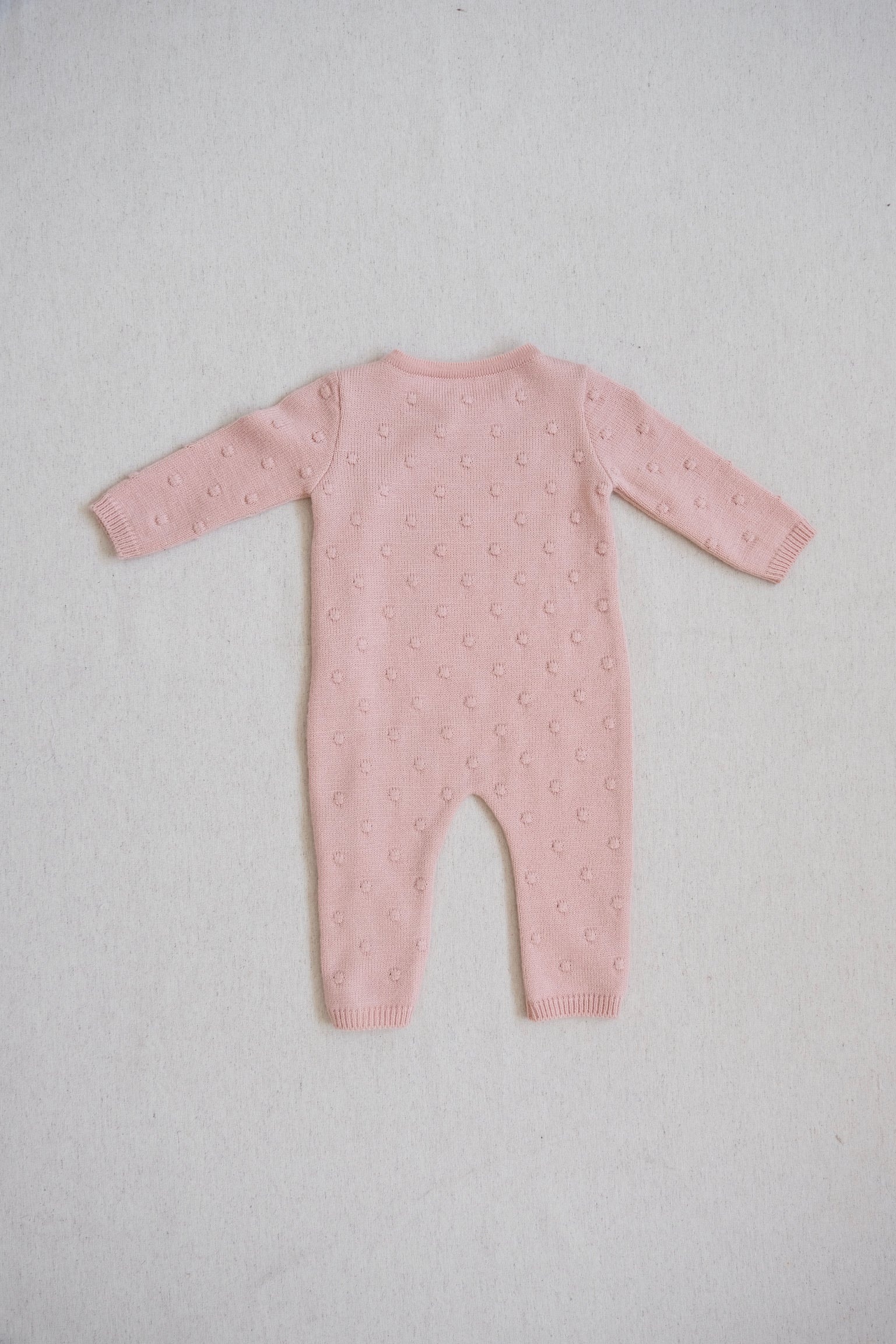 Mameluco Tejido Nudos Rosa