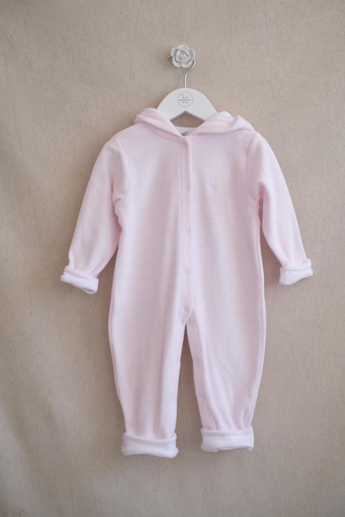 Mameluco Conejo Velour Rosa